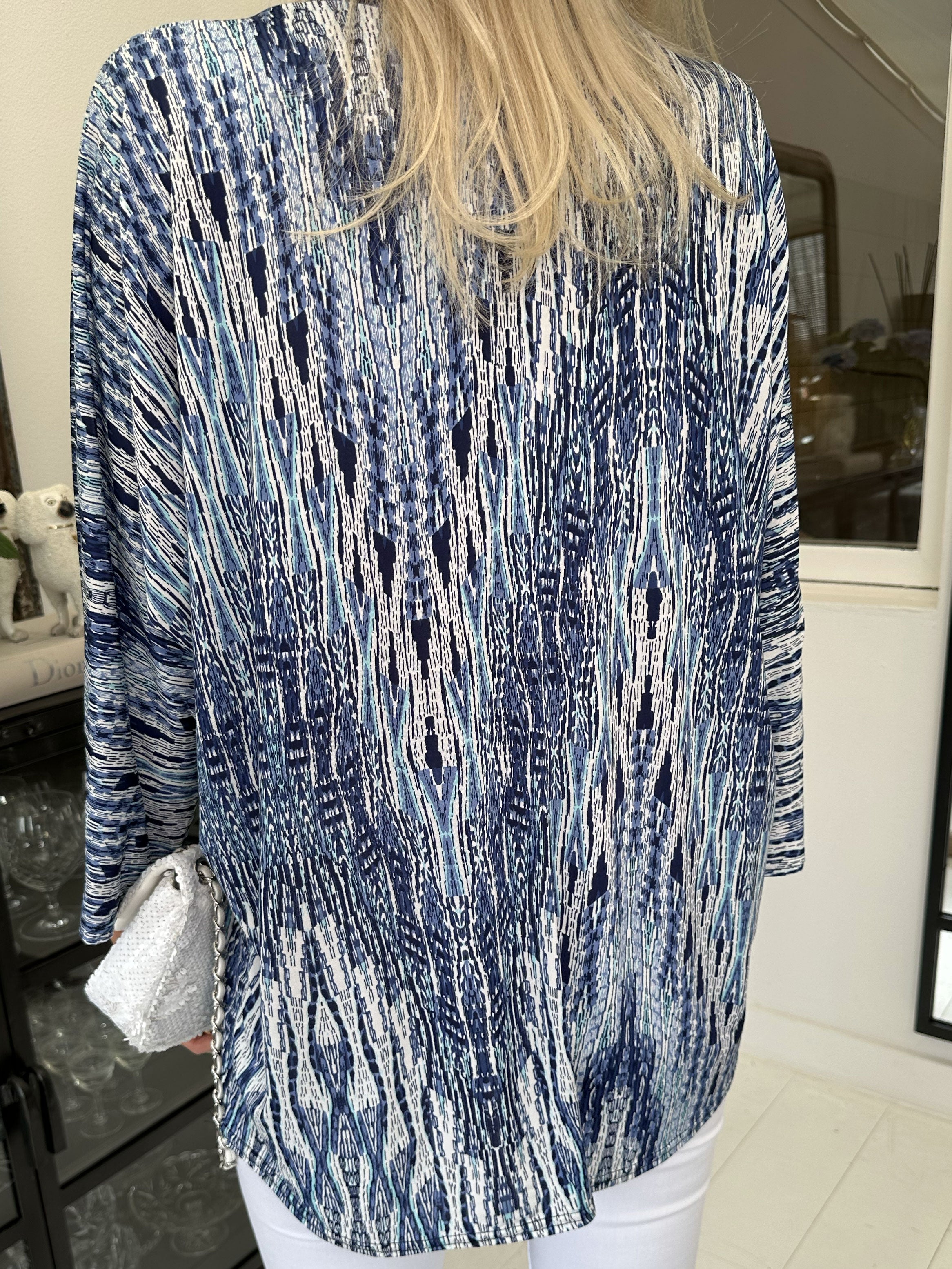 Celia Stripe - Sød tunika i elastisk stof med lynlås